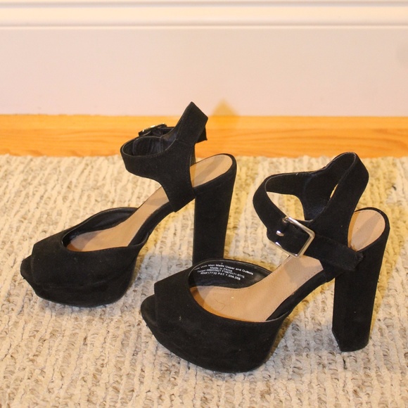 black chunky heels target